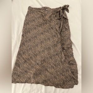 Cheetah print midi skirt